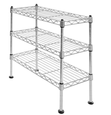 Workable 3 Tier Chrome Wire Shelf Rack